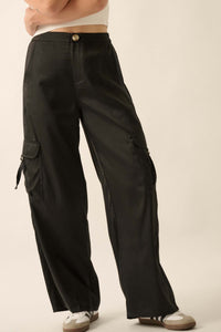 In the Pocket Matte Satin Cargo Pants - ShopPromesa