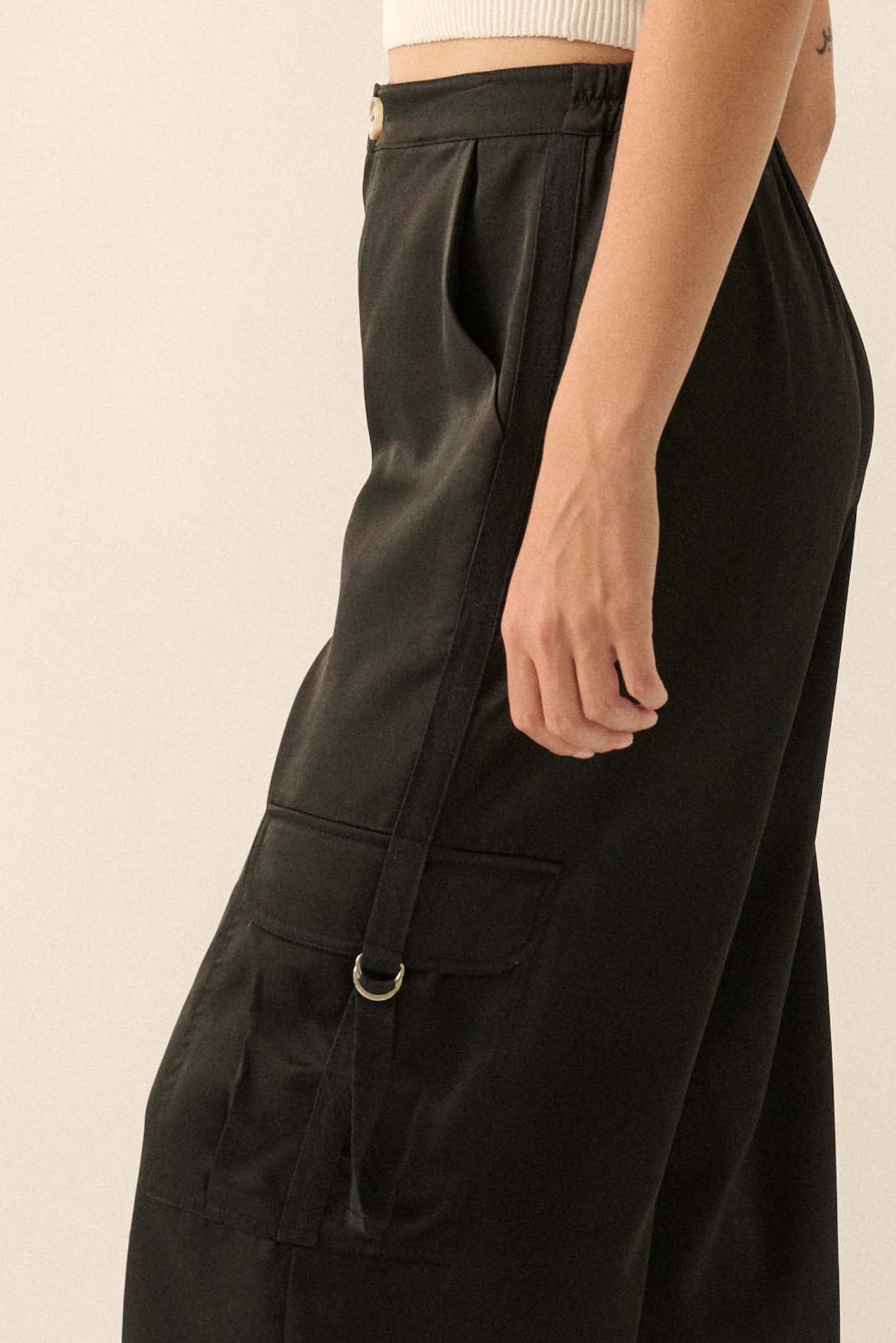 In the Pocket Matte Satin Cargo Pants - ShopPromesa