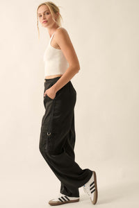 In the Pocket Matte Satin Cargo Pants - ShopPromesa