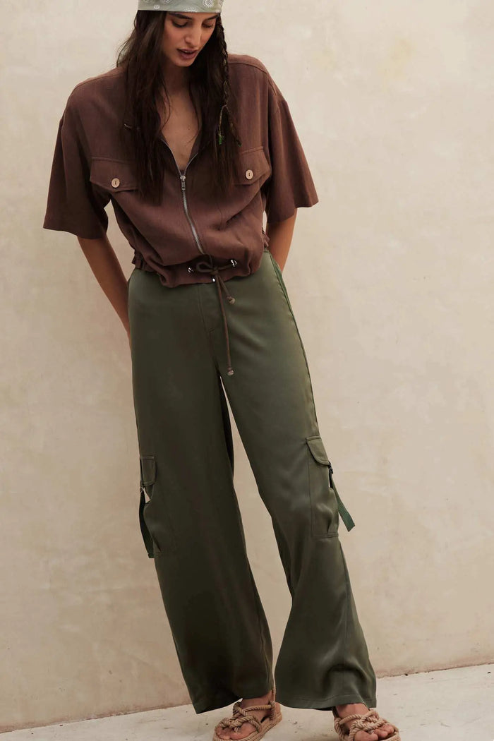 In the Pocket Matte Satin Cargo Pants - ShopPromesa