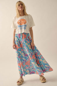 Grow with the Flow Floral Crepe Wrap Maxi Skirt - ShopPromesa