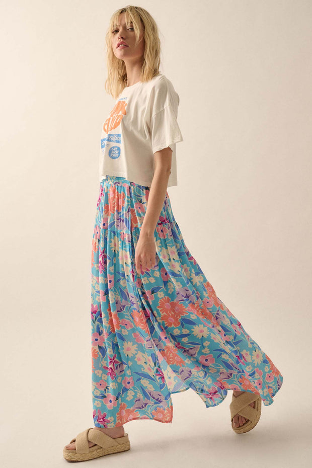 Grow with the Flow Floral Crepe Wrap Maxi Skirt - ShopPromesa