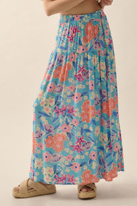 Grow with the Flow Floral Crepe Wrap Maxi Skirt - ShopPromesa