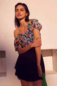 Having a Moment Pleated Satin Tiered Mini Skirt - ShopPromesa