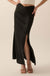 Learning Curve Matte Satin Buttoned Maxi Skirt - ShopPromesa