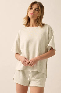 Premium Scuba Loose-Fit High-Low Boxy Tee - ShopPromesa