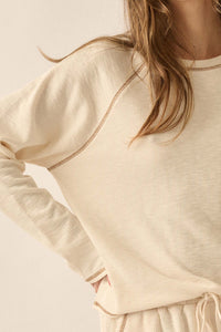 Easy Does It Raglan-Sleeve Rib-Knit Top - ShopPromesa