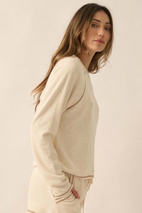 Easy Does It Raglan-Sleeve Rib-Knit Top - ShopPromesa