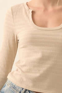 You Do You Ribbed Knit Scoop-Neck Top - ShopPromesa