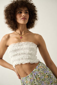 Pure Joy Smocked Ruffle Tube Top - ShopPromesa