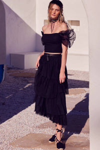 Among the Clouds Puff-Sleeve Off-Shoulder Crop Top - ShopPromesa