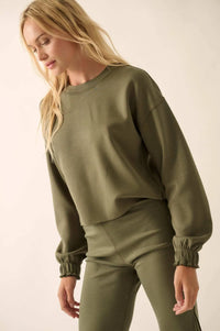 Premium Scuba Ruffle-Cuff Pullover - ShopPromesa