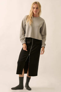 Premium Scuba Ruffle-Cuff Pullover - ShopPromesa