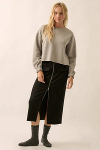 Premium Scuba Ruffle-Cuff Pullover - ShopPromesa