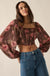 Love Is a Rose Floral Chiffon Cropped Corset Top - ShopPromesa