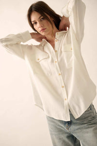 Work Ethic Solid Button-Up Pocket Shirt - ShopPromesa