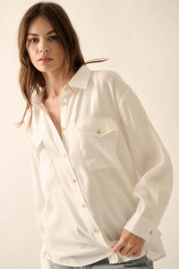 Work Ethic Solid Button-Up Pocket Shirt - ShopPromesa