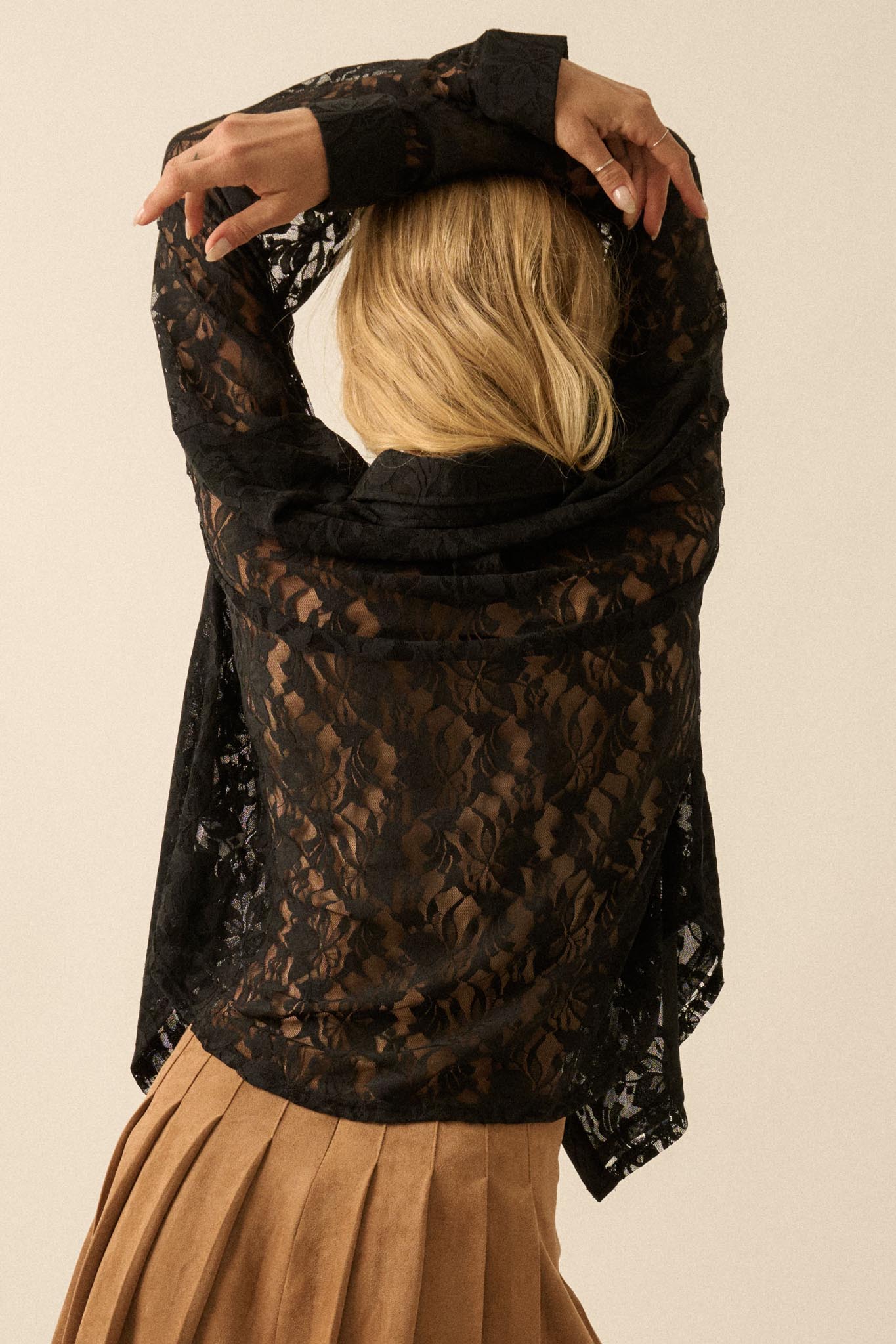 Pure Poetry Floral Lace Button-Up Pocket Shirt - ShopPromesa