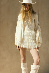 Pure Poetry Floral Lace Button-Up Pocket Shirt - ShopPromesa