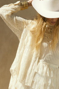 Pure Poetry Floral Lace Button-Up Pocket Shirt - ShopPromesa