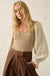 Pretty Perfect Waffle-Knit Bishop-Sleeve Bodysuit - ShopPromesa