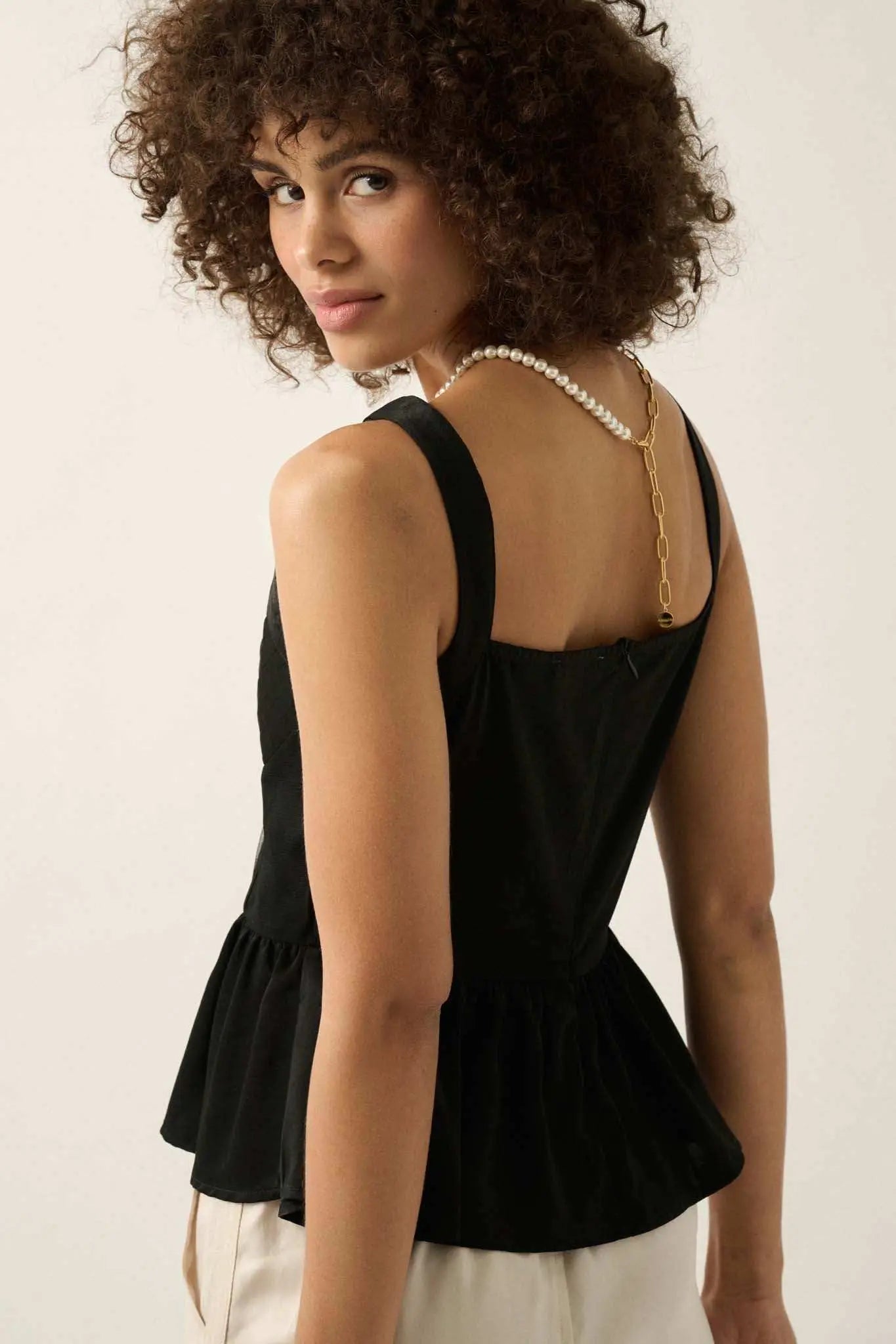 Everyday Elegance Pleated Satin Peplum Cami Top | ShopPromesa Everyday Elegance Pleated Satin Peplum Cami Top | ShopPromesa
