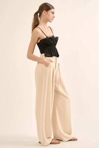 Turn Up the Volume Ruffled Tulle Cami Bodysuit - ShopPromesa