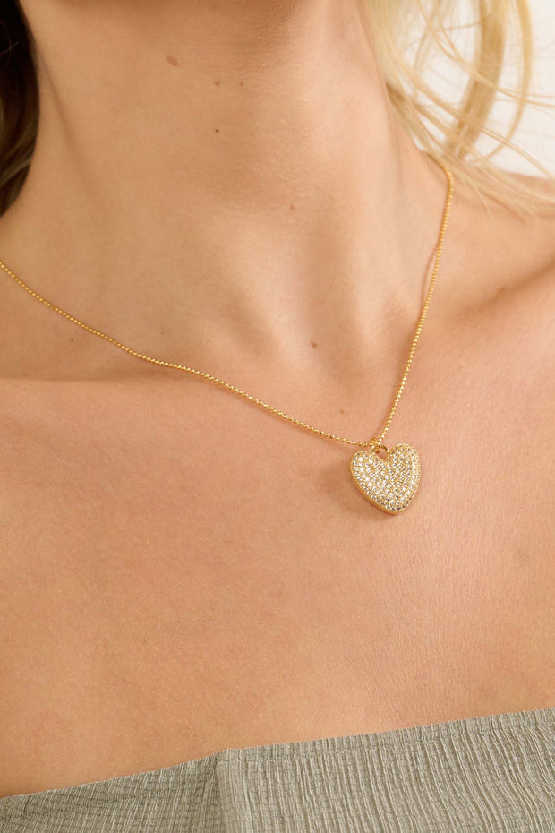 Amoroso Pavé Heart Chain Necklace - ShopPromesa