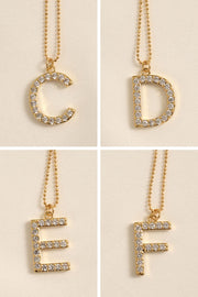 Brentwood Pavé Initial Necklace