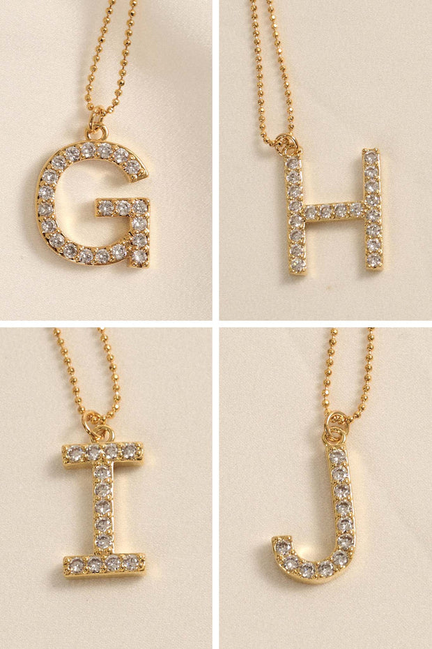 Brentwood Pavé Initial Necklace - ShopPromesa