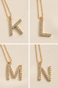 Brentwood Pavé Initial Necklace - ShopPromesa