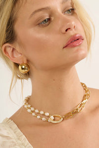 Fairfax Pearl and Toggle Chain Choker - ShopPromesa