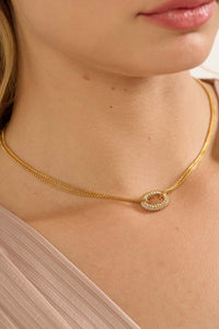 Mulholland Pavé Circle Double Chain Choker - ShopPromesa