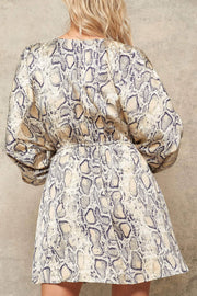 Once Bitten Snake-Print Kimono Mini Dress - ShopPromesa