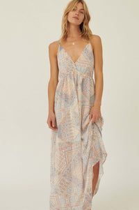 Beautiful Truth Patchwork Chiffon Maxi Dress - ShopPromesa