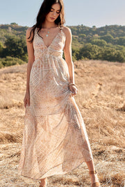 Beautiful Truth Patchwork Chiffon Maxi Dress - ShopPromesa