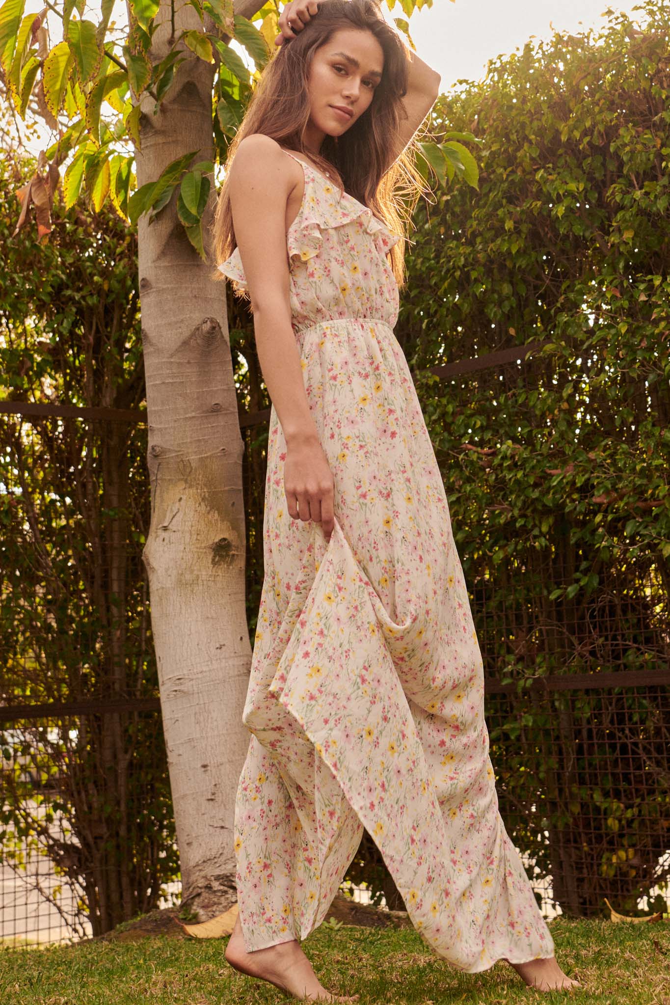 Fairy Garden Ruffled Floral Maxi Dress - ShopPromesa