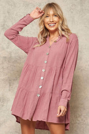 Natural Woman Cotton Babydoll Shirt Dress - ShopPromesa