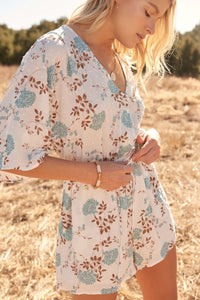 Valley Blossoms Floral Swiss Dot Romper - ShopPromesa