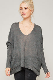 Great Expectations Oversized Pocket Sweater - ShopPromesa