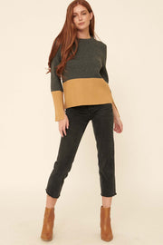 Come Undone Colorblock Split-Cuff Sweater - ShopPromesa