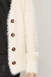 Hunny Bunny Furry Knit Button-Front Cardigan - ShopPromesa
