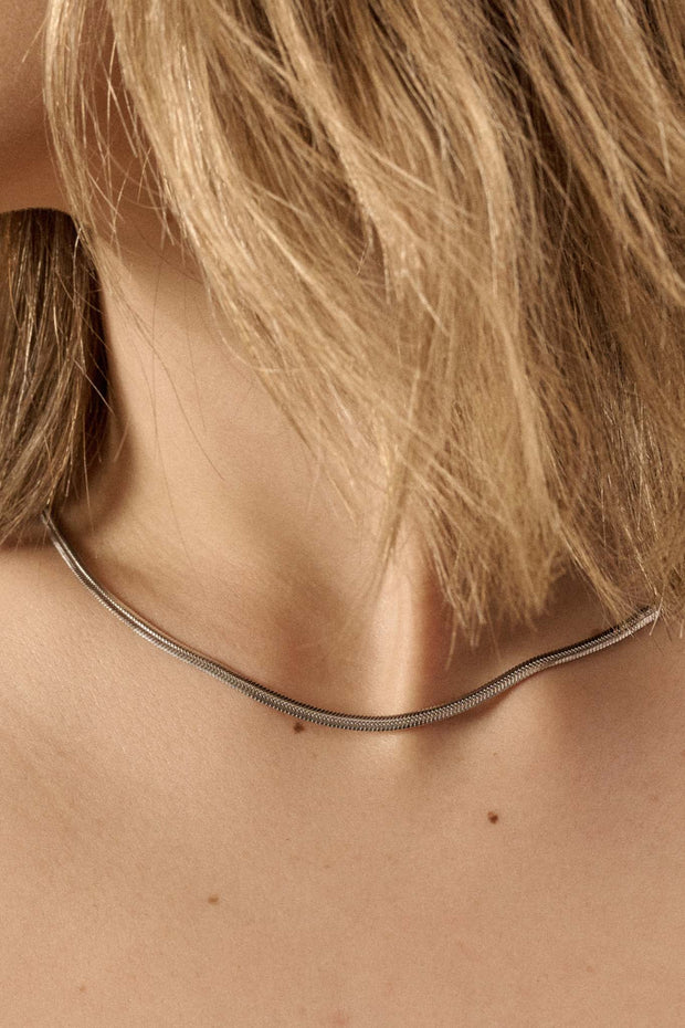 Pico Silver Snake Chain Necklace - ShopPromesa