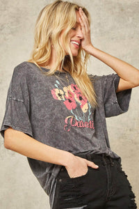 Paradise Stone-Washed Oversized Graphic Tee - ShopPromesa