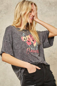 Paradise Stone-Washed Oversized Graphic Tee - ShopPromesa