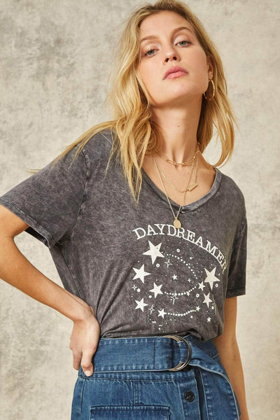 Daydreamer Stone-Washed Vintage Graphic Tee - ShopPromesa