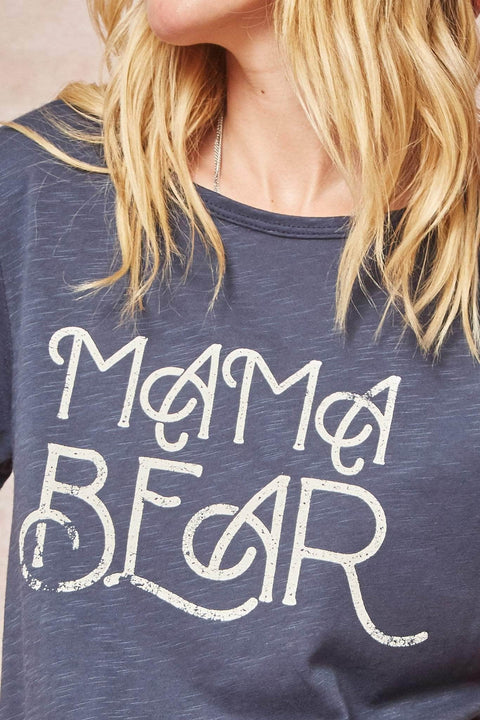 Mama Bear Vintage Slub-Knit Graphic Tee - ShopPromesa
