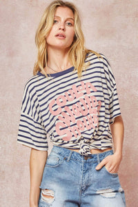 Coulda Woulda Shoulda Striped Vintage Graphic Tee - ShopPromesa