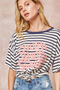 Coulda Woulda Shoulda Striped Vintage Graphic Tee - ShopPromesa