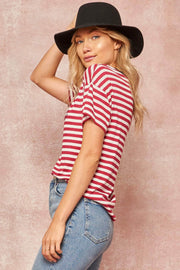 Young American Vintage Striped Graphic Ringer Tee - ShopPromesa